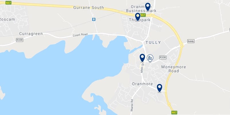 Accommodation in Oranmore - Click on the map to see all the accommodation in this area