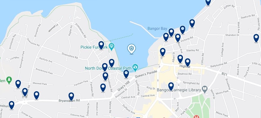 Alojamiento cerca del puerto deportivo de Bangor - Haz clic para ver todo el alojamiento disponible en esta zona