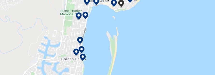 Accommodation in Golden Beach - Click on the map to see all the accommodation in this area