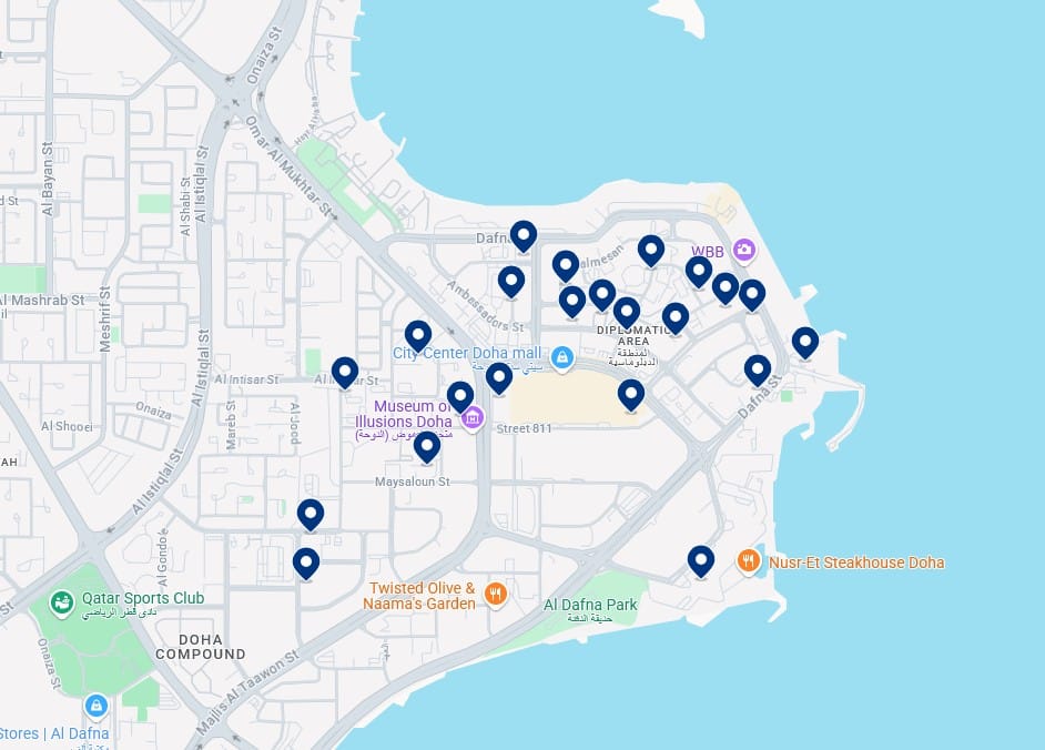 Accommodation in West Bay - Click on the map to see all available hotels in this area