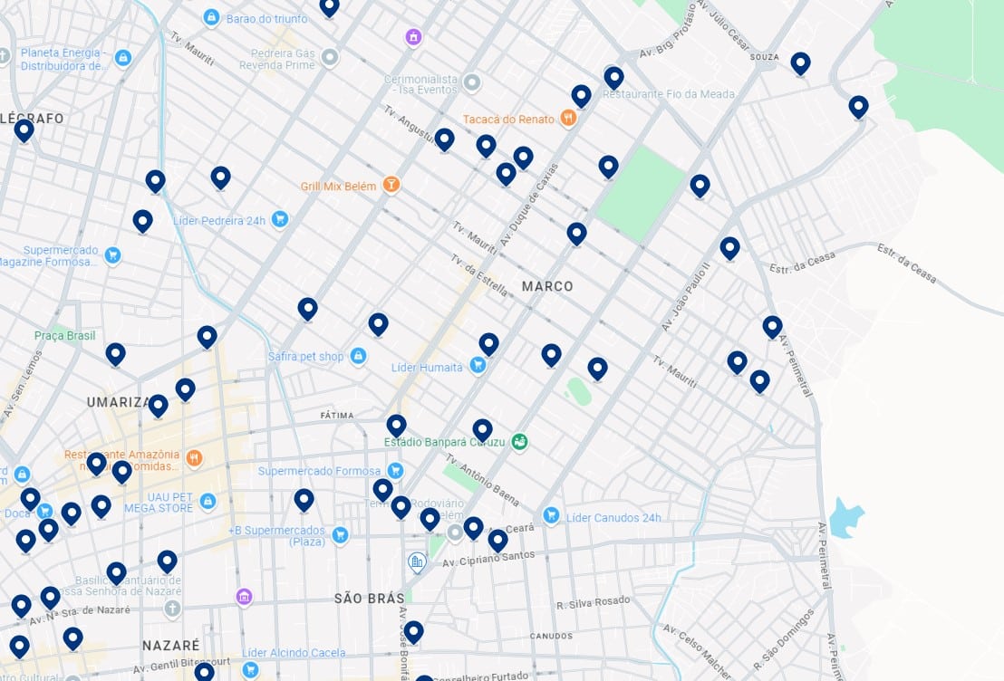 Alojamento em Marco - Clique no mapa para ver todos os alojamentos disponíveis nesta área