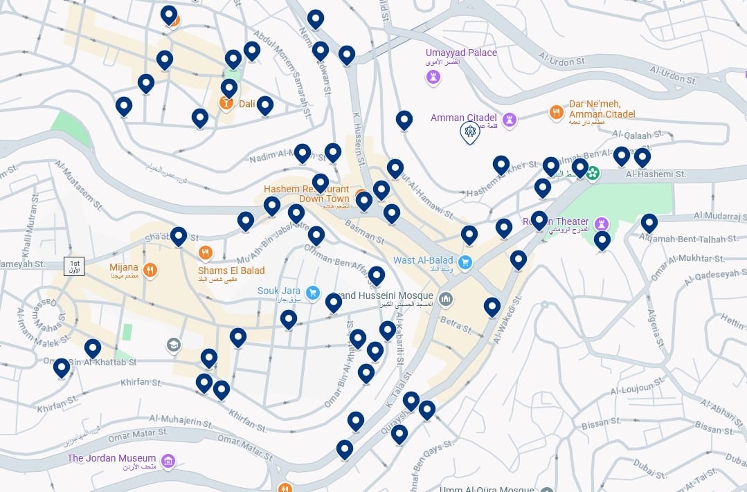 Accommodation in the Old Town - Click on the map to see all available hotels in this area